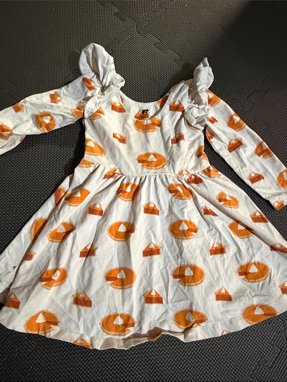Monica and Andy pumpkin pie twirl dress